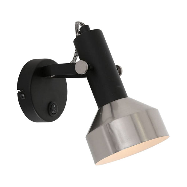 Applique Murale Acier Noir Dimmable