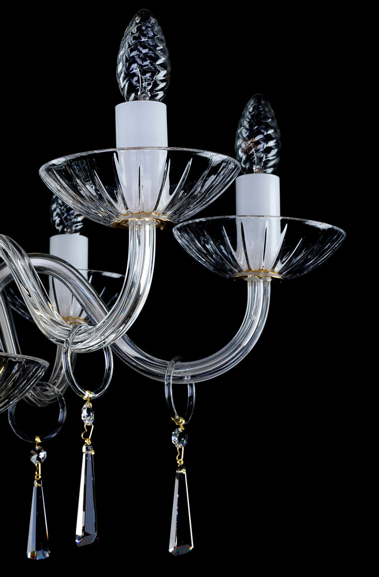 Lustre en verre transparent L148CE