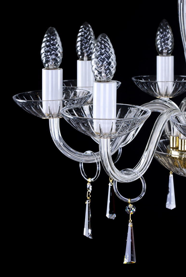 Lustre en verre transparent L146CE