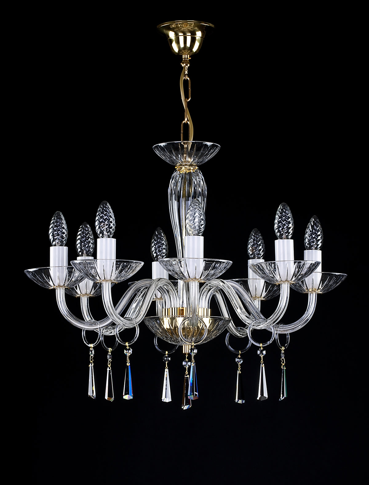 Lustre en verre transparent L146CE