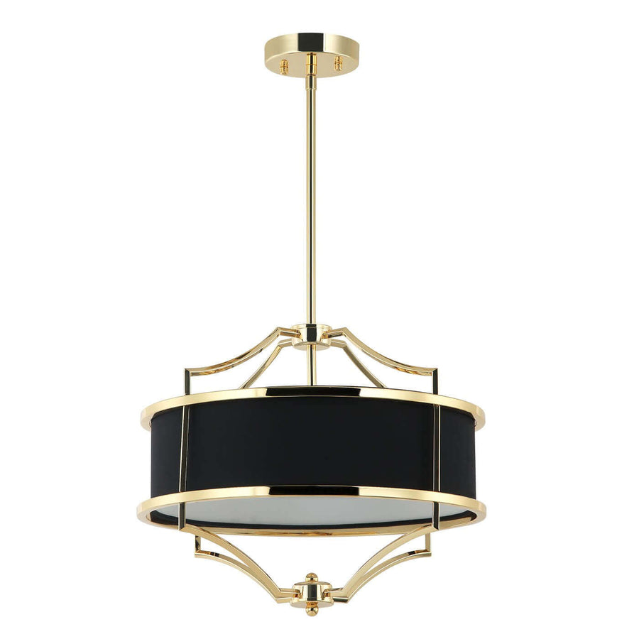 Suspension Stesso S, abat-jour tissu