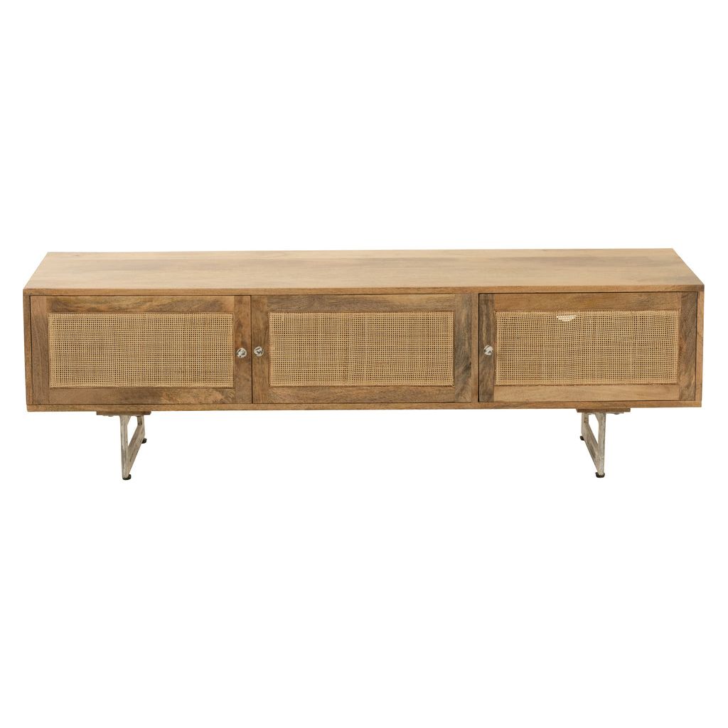 Support TV Bois Tressé Naturel - Designix