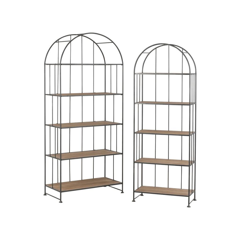 Supports Ronds Métal Bois Marron - Designix