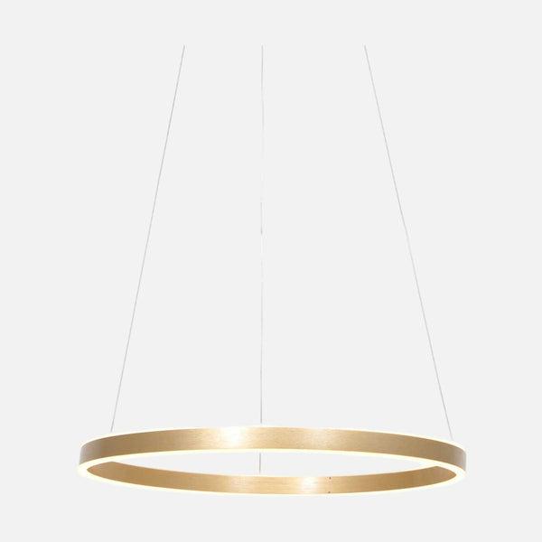 Suspension anneau doré led à variateur, salle à manger | Ringlux