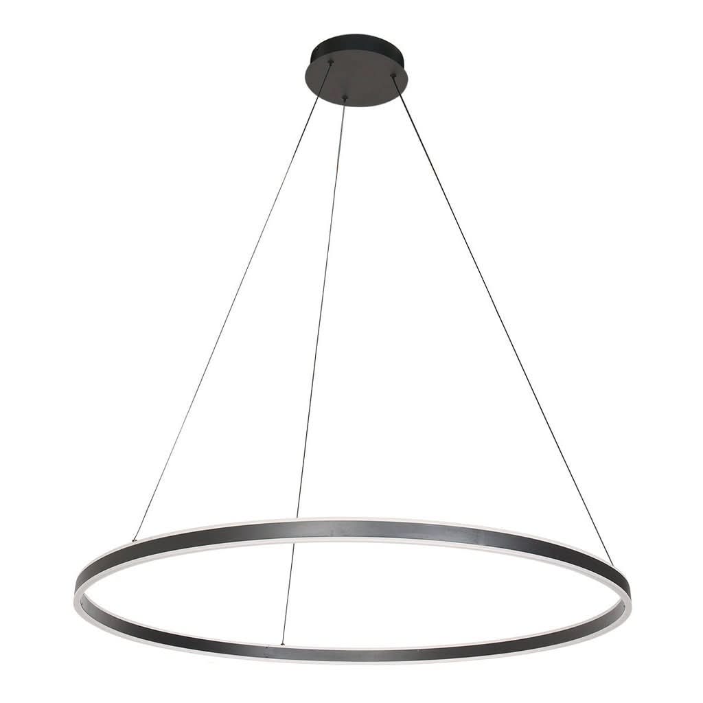 Suspension Anneau Noir Contemporain | Anir - Designix Suspension Luminaire