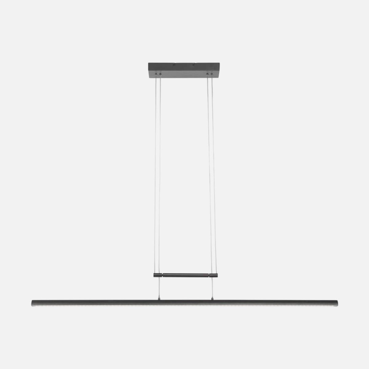 Suspension barre LED linéaire noire 114,5 cm à variateur tactile pour salle à manger – Designix.fr
