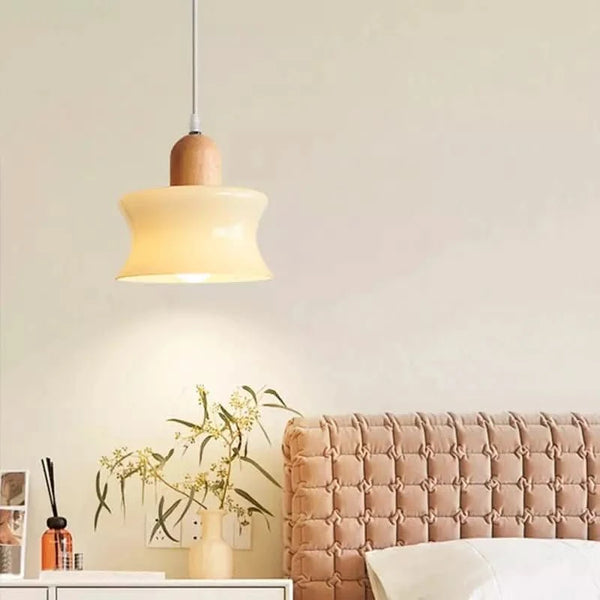 Suspension Bois Verre Moderne | Gaen