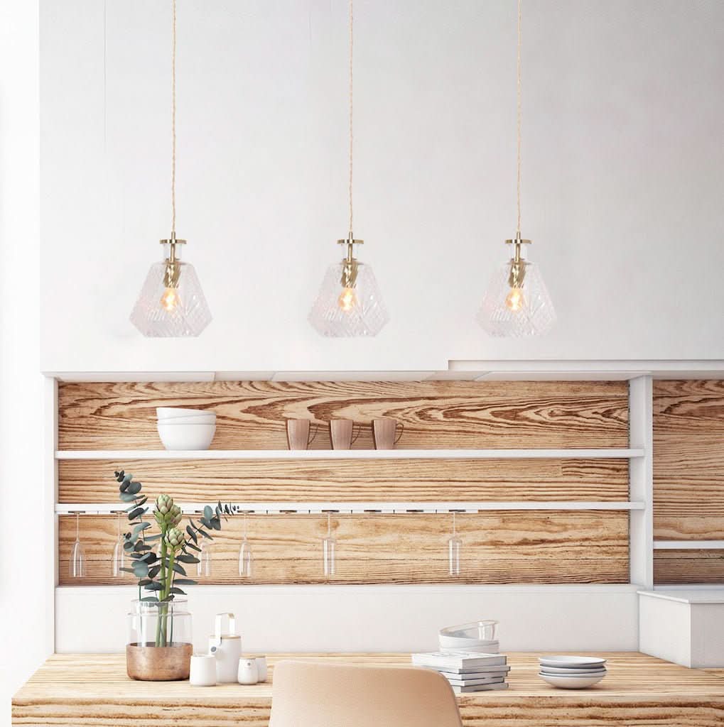 Suspension En Verre Et Laiton | Grazio - Designix Suspension Luminaire