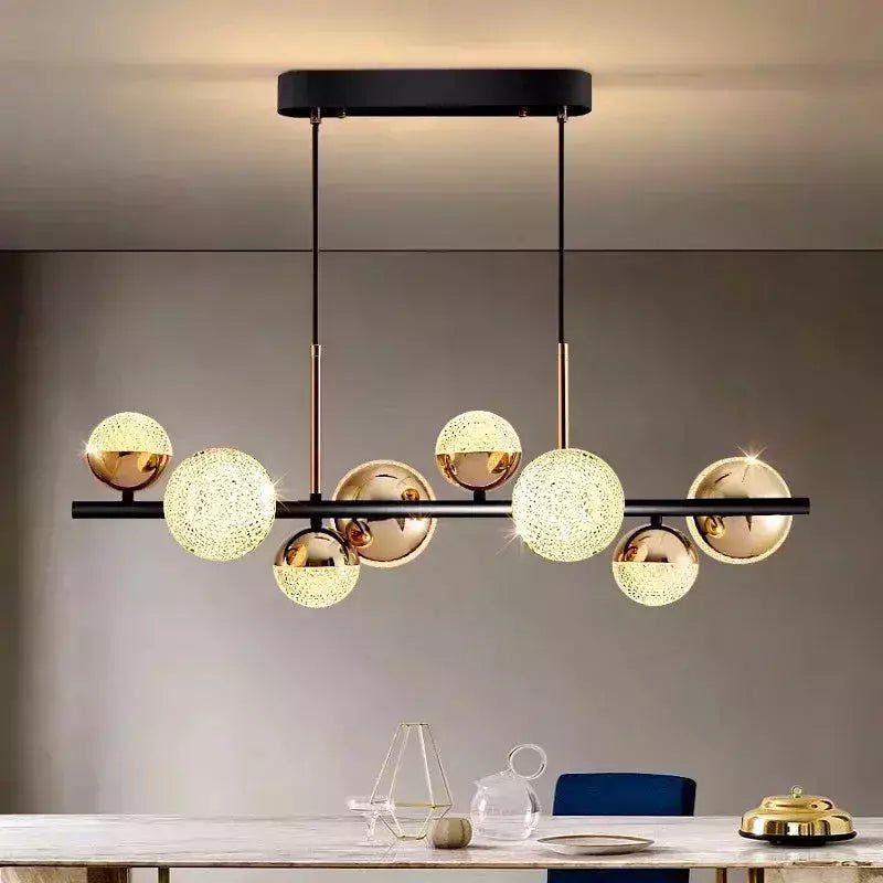 Suspension Ilôt Cuisine Boule Design | Éclat Moderne - Designix Suspension luminaire 8 Têtes Blanc Froid