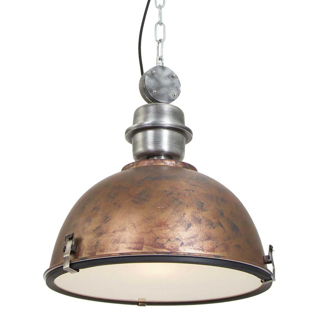 Suspension Industrielle Marron | Bikkel - Designix Suspension Luminaire