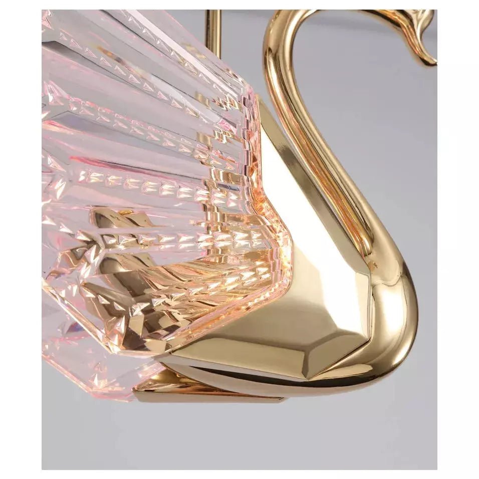 Suspension Luminaire Original Cygne | Rêve Étincelant - Designix Suspension luminaire Bleu | Courbée