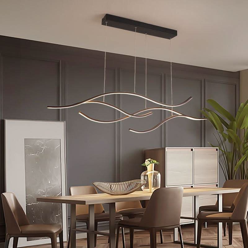 Suspension Luminaire XXL | Tela - Designix Suspension Luminaire Noir 4 Vagues