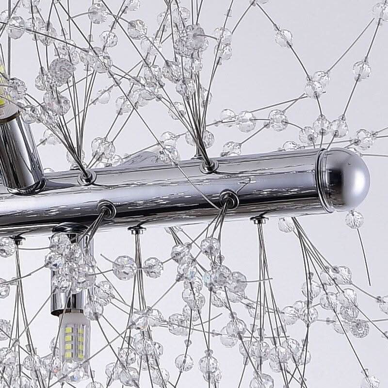 Suspension Moderne | Harmonie Envoûtante - Designix Suspension luminaire Argent Longueur 70cm Blanc Chaud