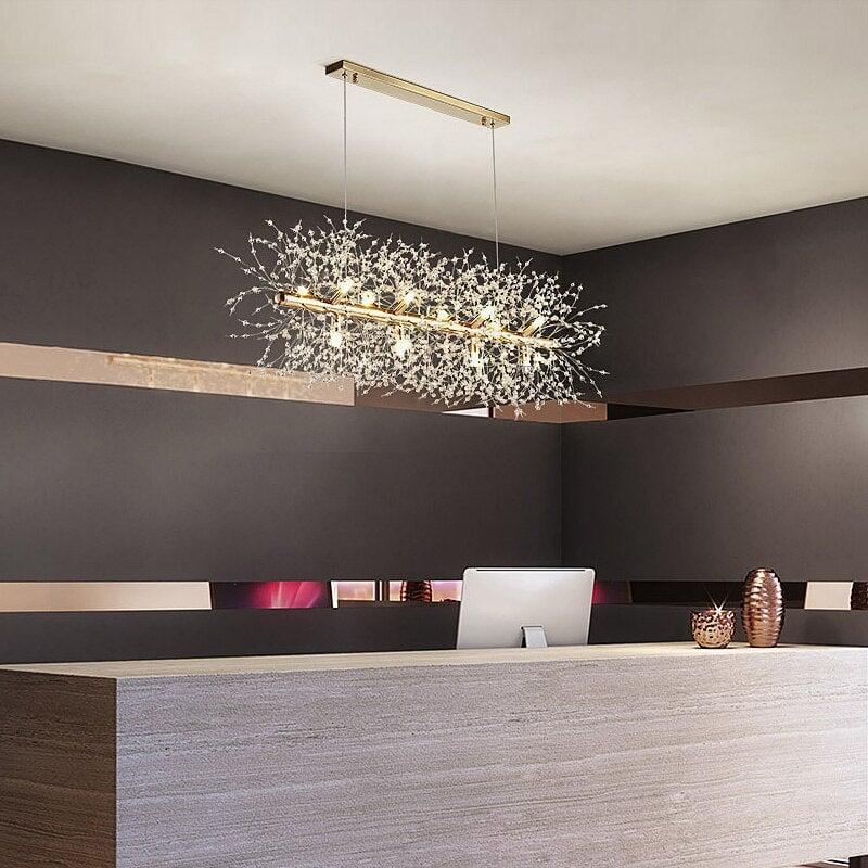 Suspension Moderne | Harmonie Envoûtante - Designix Suspension luminaire Argent Longueur 70cm Blanc Chaud