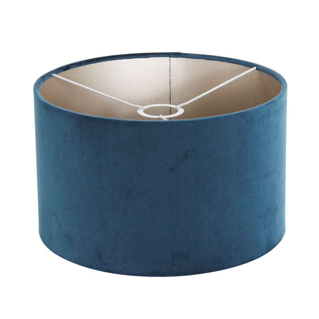 Suspension Noir 3 Lumières Velours Bleu | Taro - Designix Suspension Luminaire
