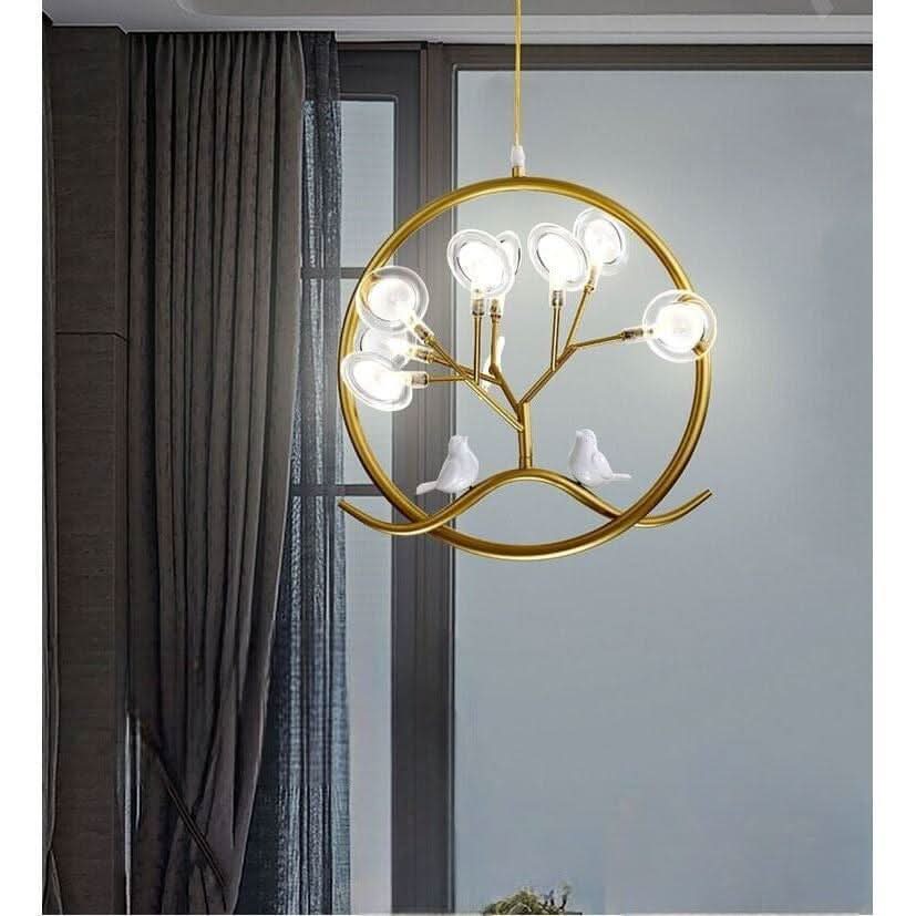 Suspension Oiseau | Harmonie Luminal - Designix Suspension luminaire Noir Blanc Chaud