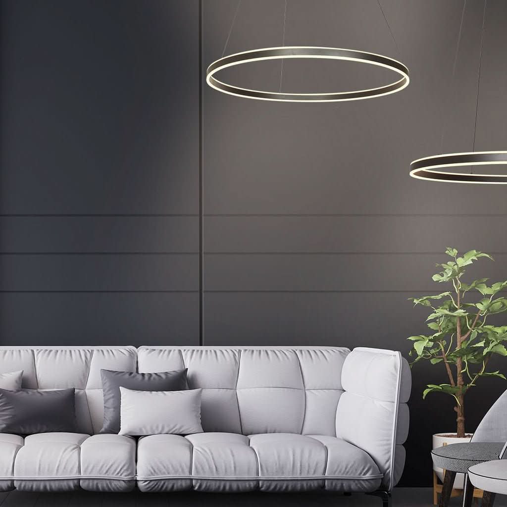 Suspension Ringlux Noire 80cm | Garo - Designix Suspension Luminaire