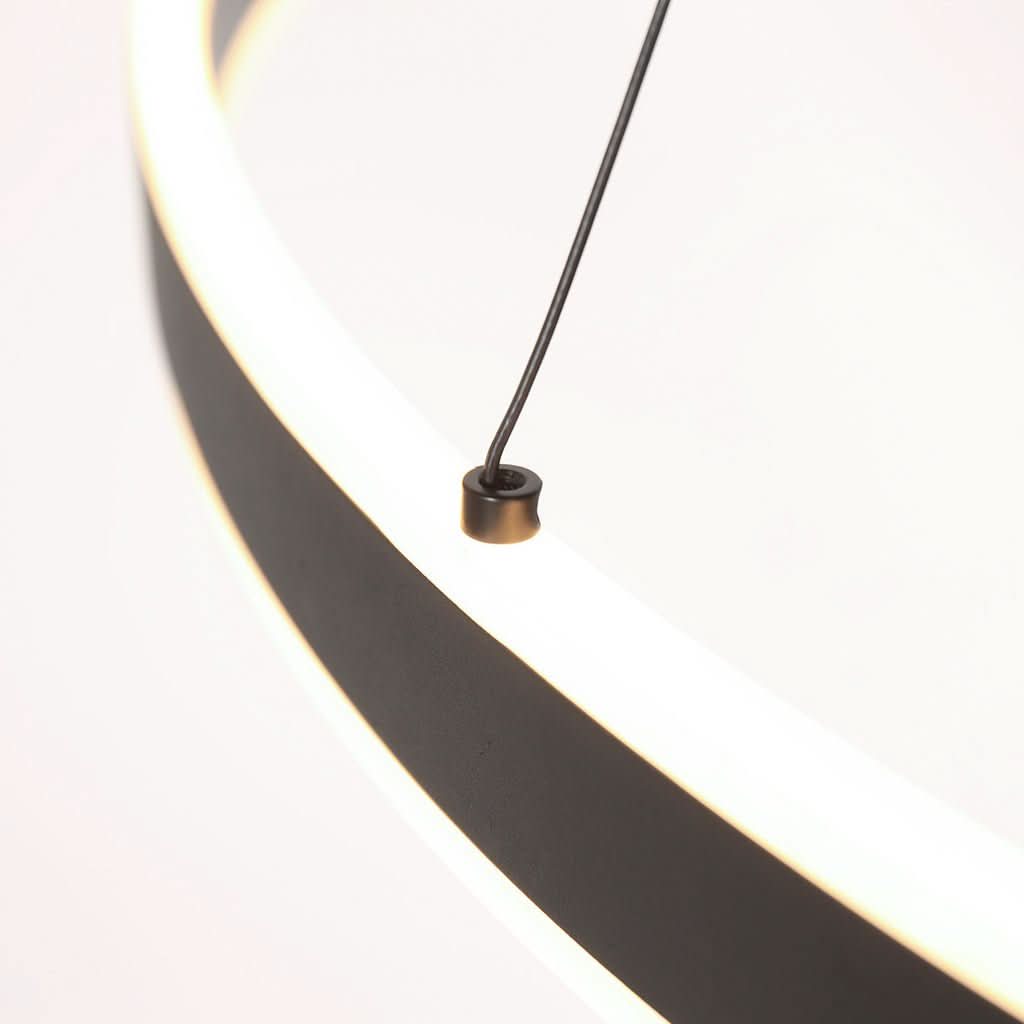Suspension Ringlux Noire 80cm | Garo - Designix Suspension Luminaire
