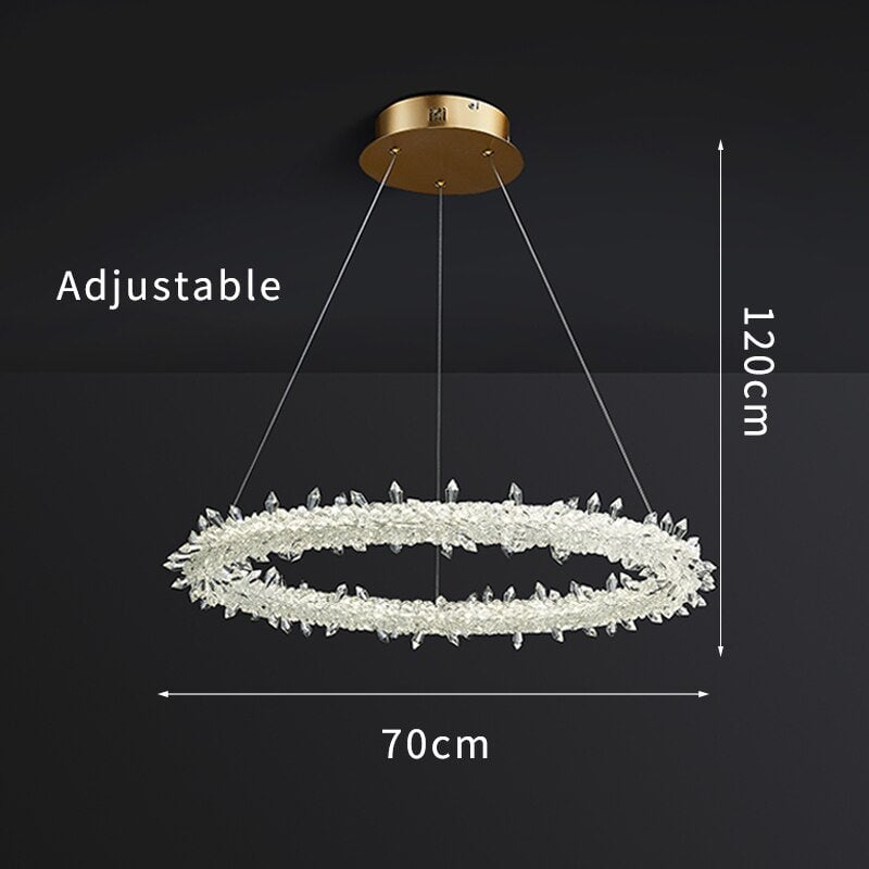 Lustre | Sérénité Scintillante 9999 | Designix - Lustre Diamètre 70cm Blanc Chaud  - https://designix.fr/