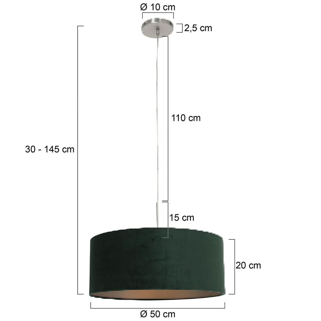 Suspension Velours Vert Moderne | Sory - Designix Suspension Luminaire