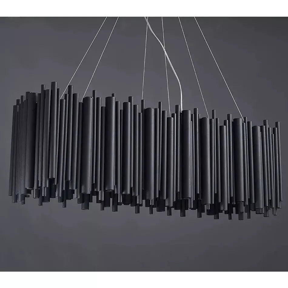 Suspension XXL Rectangle | Brillante Fusion - Designix Suspension luminaire Noir Longueur 80cm Blanc Chaud Variable