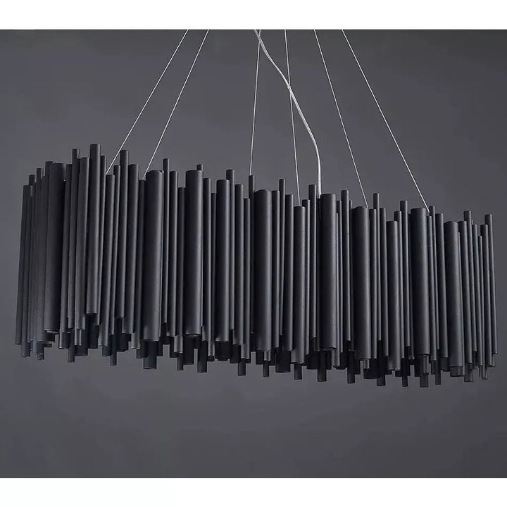 Suspension XXL Rectangle | Brillante Fusion - Designix Suspension luminaire Noir Longueur 80cm Blanc Chaud Variable