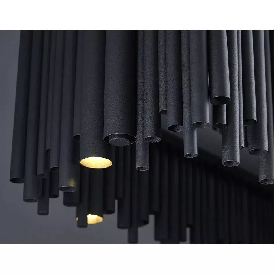 Suspension XXL Rectangle | Brillante Fusion - Designix Suspension luminaire Noir Longueur 80cm Blanc Chaud Variable