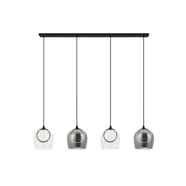 Suspension ZAMBELIS 22W DESIGN Noir Fume et Noir Mat 23082
