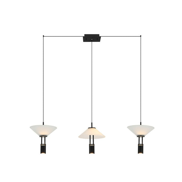 Suspension ZAMBELIS 28W Dimmable Direct/Indirect DESIGN Noir Mat