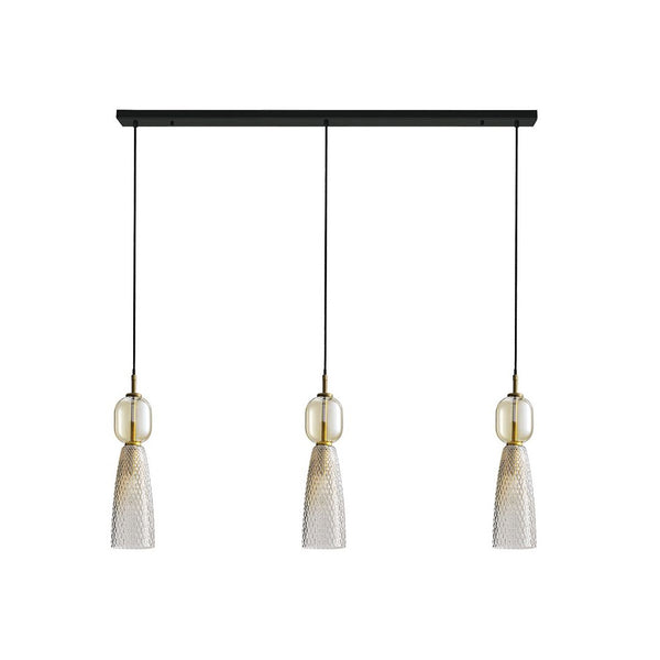 Suspension ZAMBELIS 3xE14 DESIGN Dore Sans Source 23009