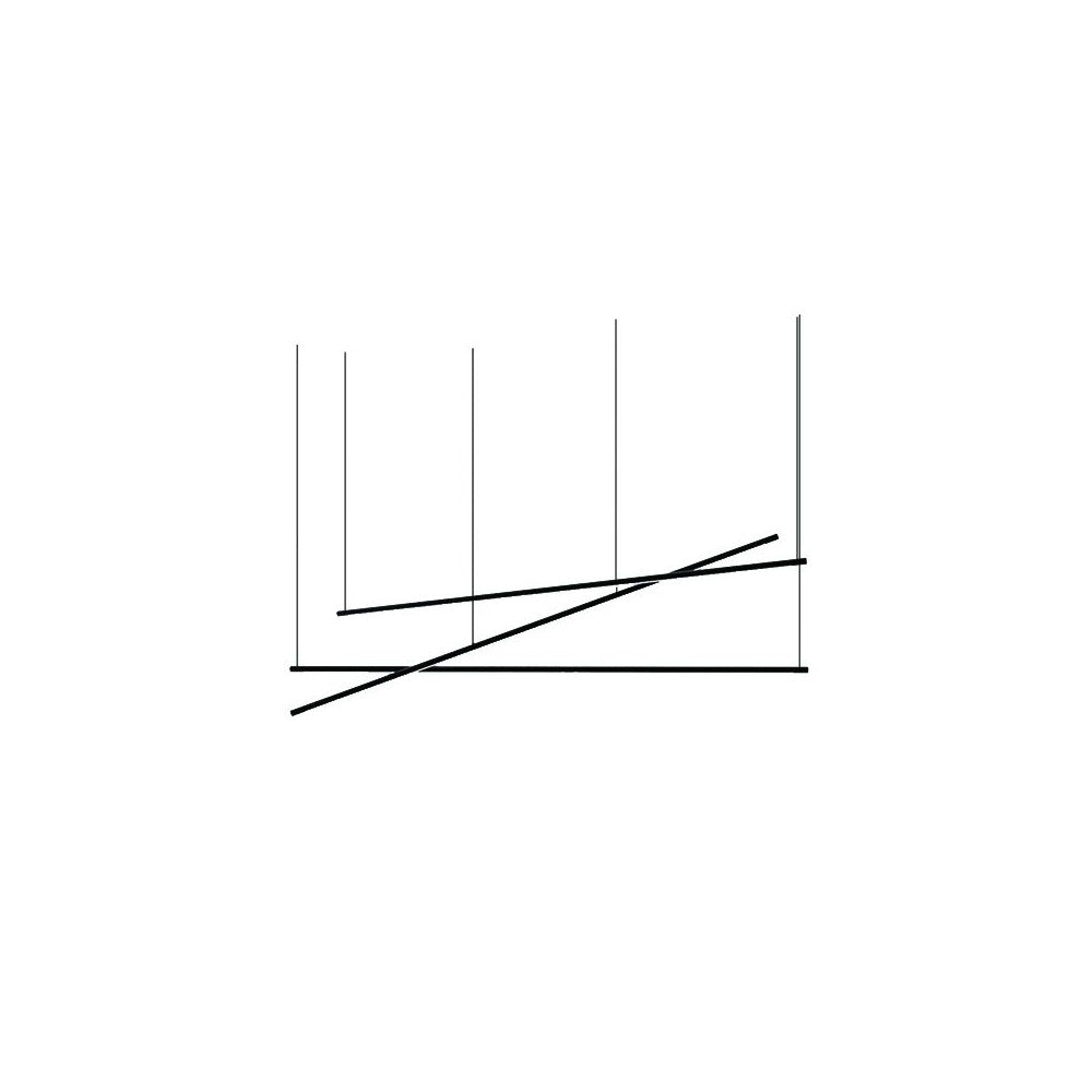 Schéma technique du luminaire avec tracé des tubes croisés et repères de dimensions