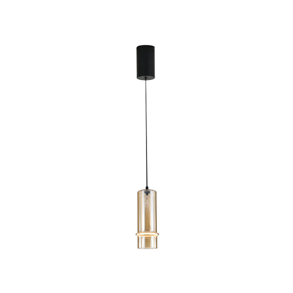 Suspension ZAMBELIS D110 6W Dimmable DESIGN Champagne et Noir Sable 2532