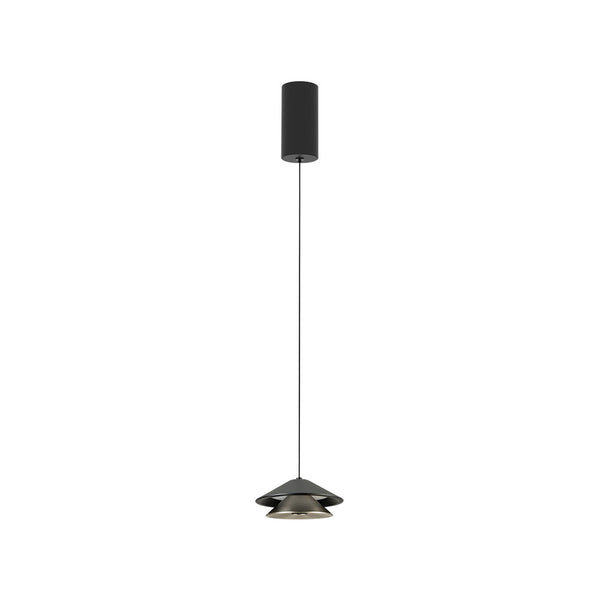 Suspension ZAMBELIS D130 9W DESIGN Noir Sable et Alu Brosse 25348