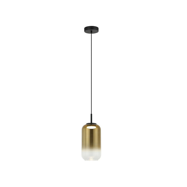 Suspension ZAMBELIS D150 12W DESIGN Noir Mat et Dore 23218