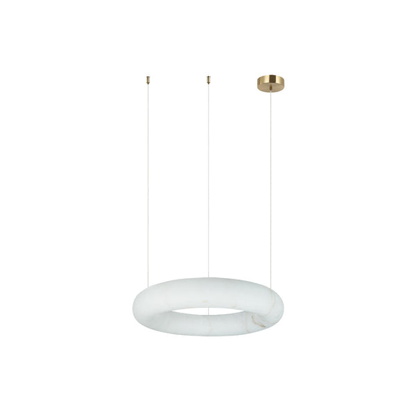 Suspension ZAMBELIS D340 25W Dimmable DESIGN Albatre Blanc et Laiton 2542