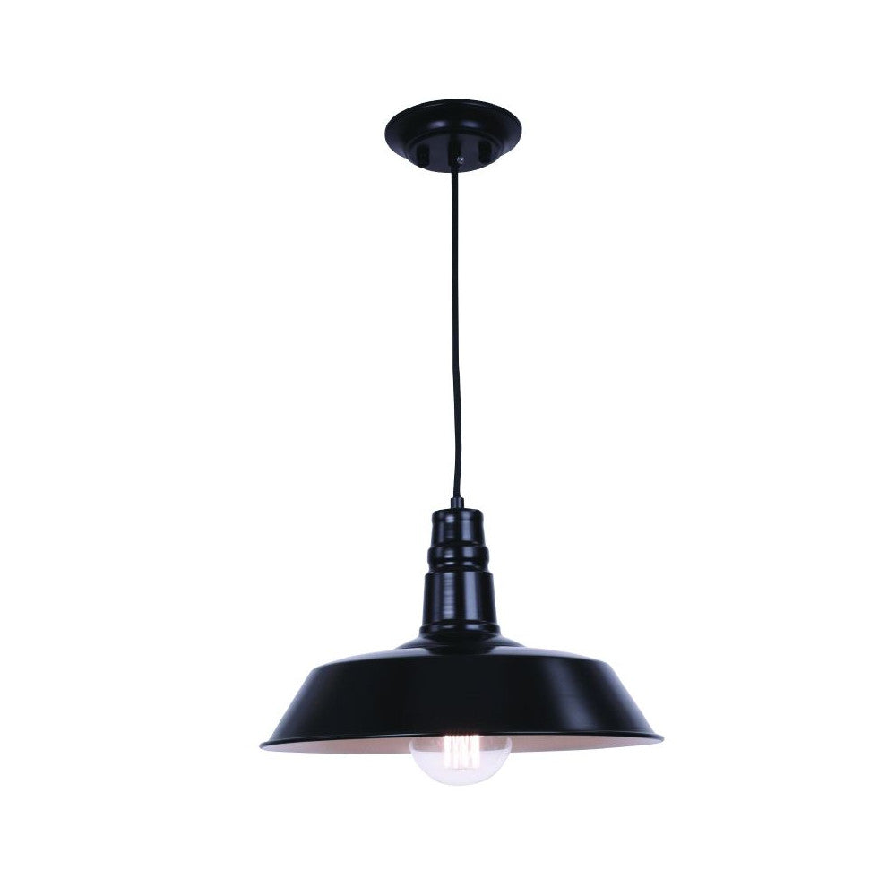 Suspension ZAMBELIS D360 E27 DESIGN Noir et Blanc Mat Sans Source 1495