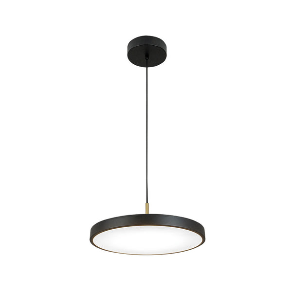 Suspension ZAMBELIS D400 17W Dimmable DESIGN Noir Mat et Laiton Brosse 25145
