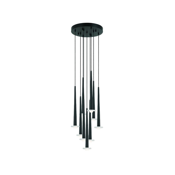 Suspension ZAMBELIS D70 25W DESIGN Noir Sable et Marbre Blanc 22113