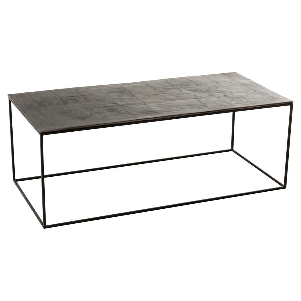 Table Basse Aluminium Fer Noir Antique - Designix