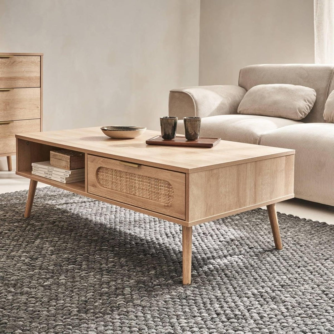 Table Basse Cannage Scandinave | Uni - Designix Table Basse