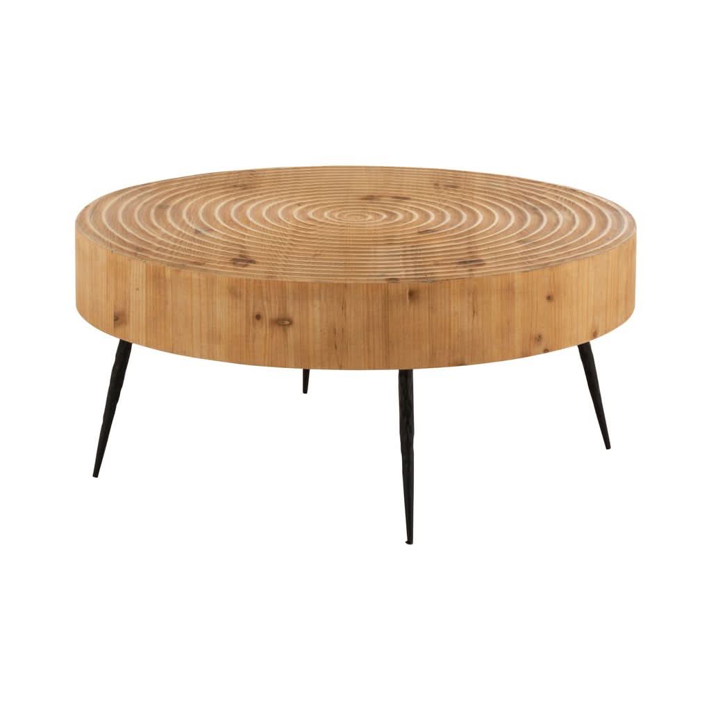 Table Basse Cercles Bois Métal - Designix