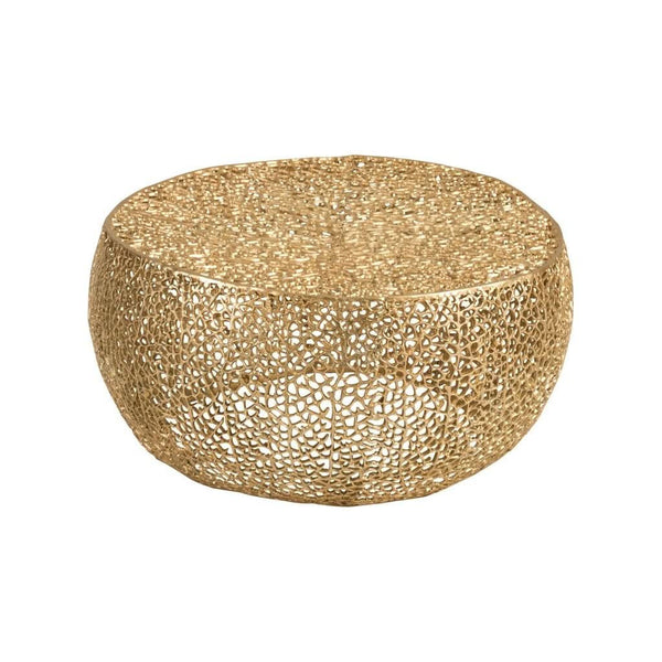 Table Basse Corail Aluminium Doré