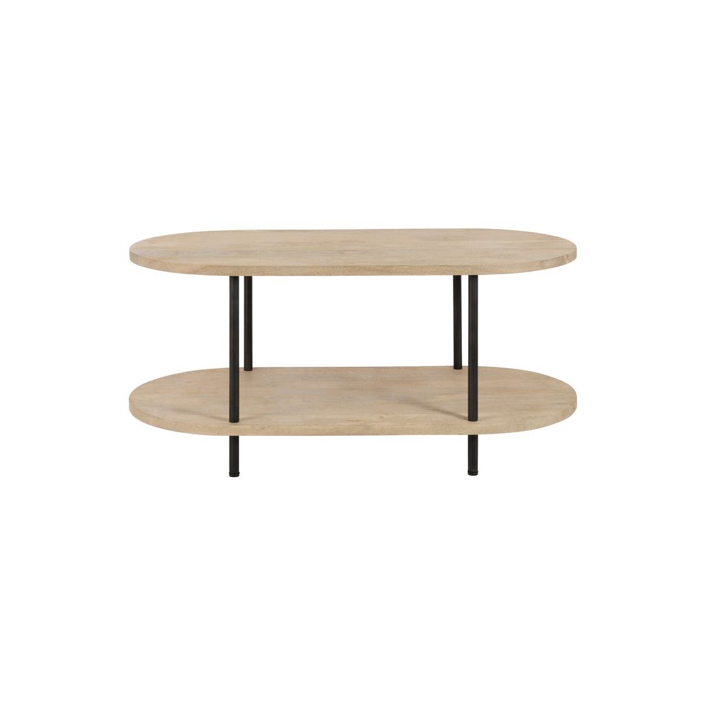 Table Basse Ovale Avec Étagères - Designix