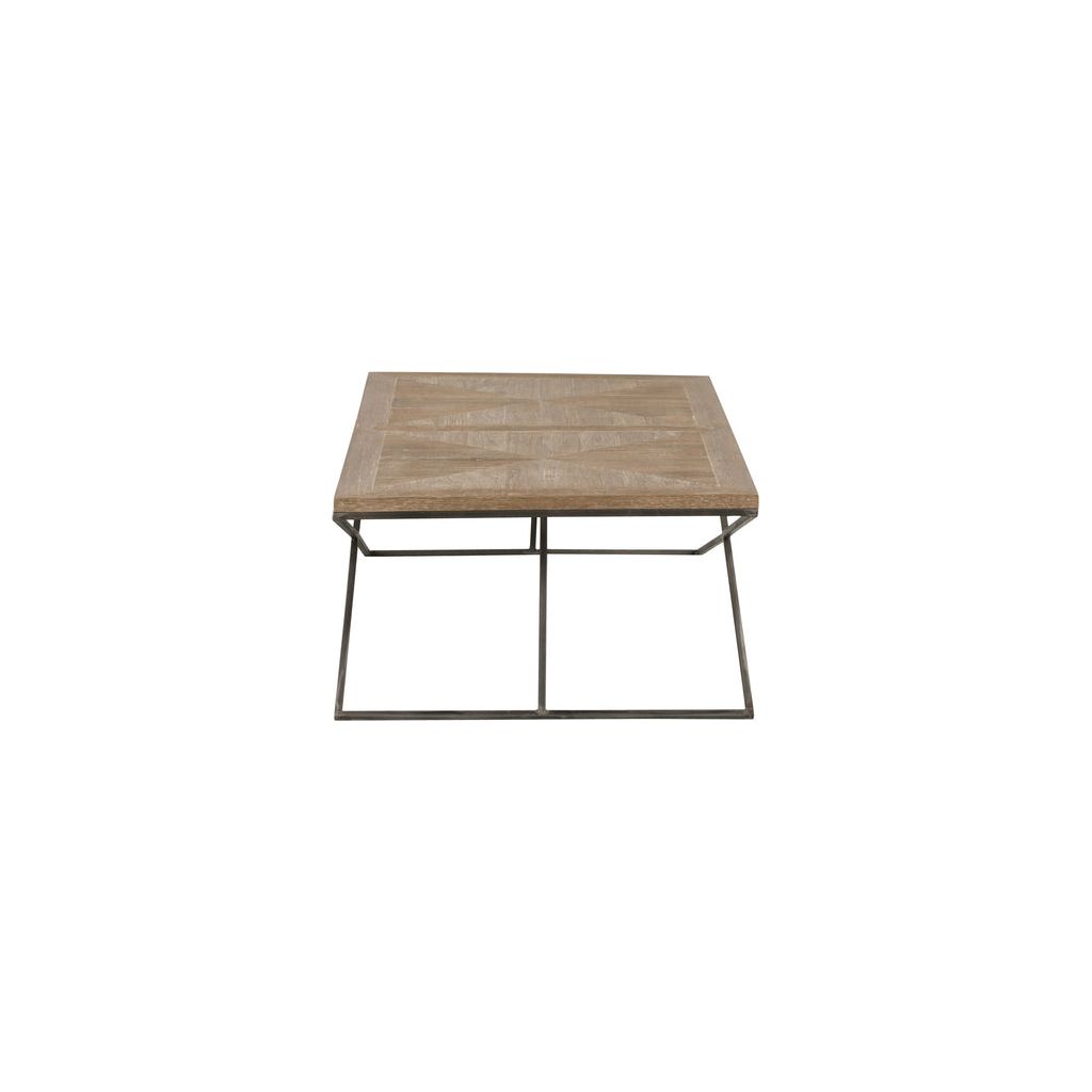 Table Basse Teck Métal Marron - Designix