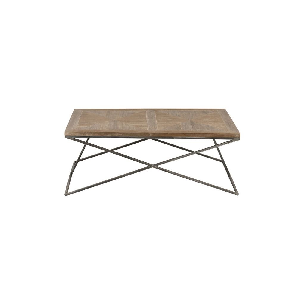 Table Basse Teck Métal Marron - Designix