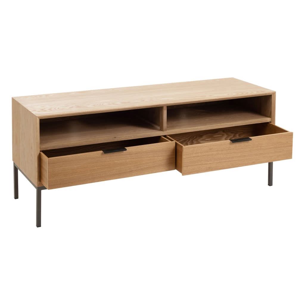 Table Basse TV Bois Métal Naturel - Designix