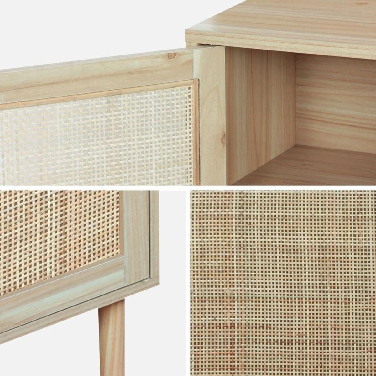 Table Chevet Cannage Bois | Bluff - Designix Table de Nuit