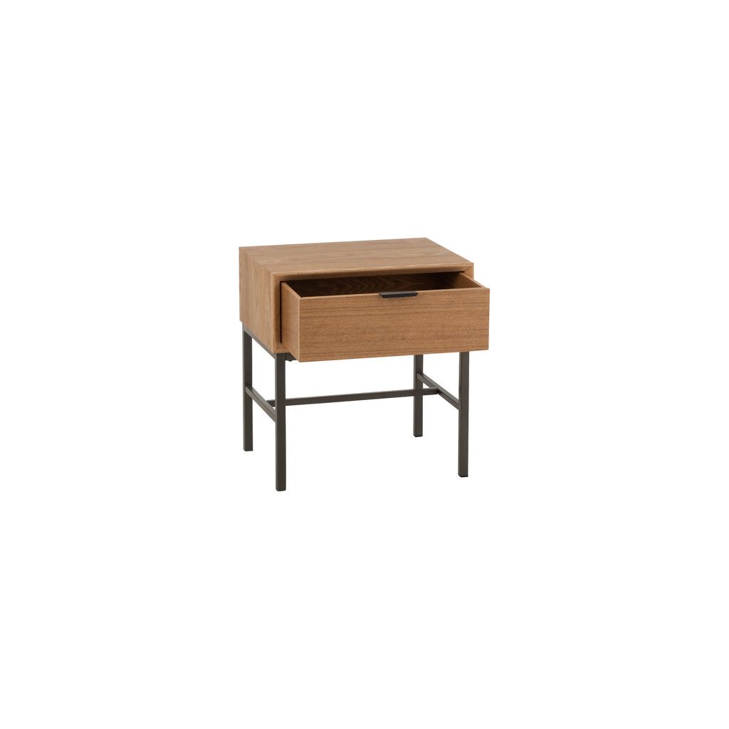 Table D'Appoint Bois Métal Naturel - Designix