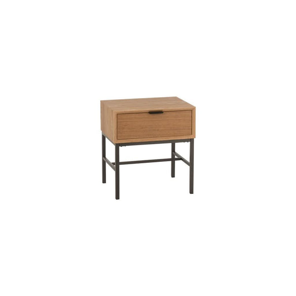 Table D'Appoint Bois Métal Naturel