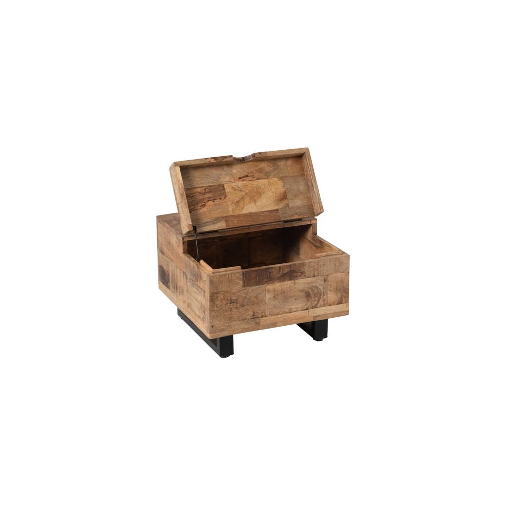 Table D'Appoint Carrée Bois Naturel - Designix